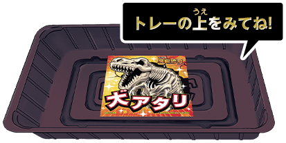 トレーの上をみてね!