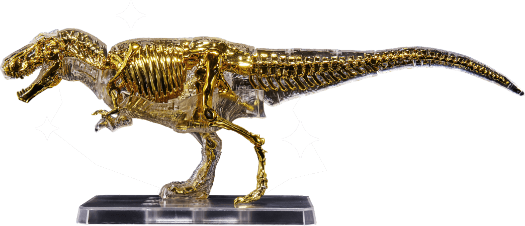キャラパキ プラノサウルス ティラノサウルス ゴールドメッキvar.