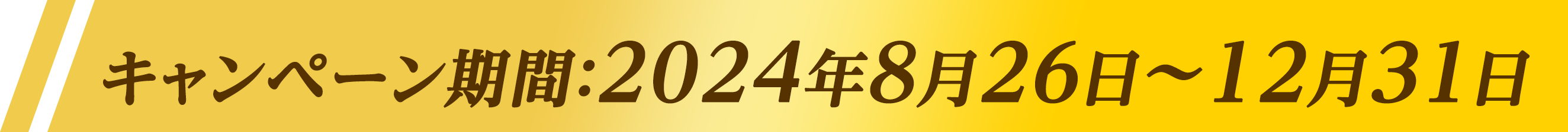 キャンペーン期間：2024年8月26日～12月31日