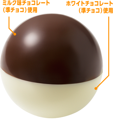 ミルク味チョコレート（準チョコ）使用 ホワイトチョコレート（準チョコ）使用 チョコ：直径約52mm