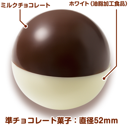 ミルクチョコレート ホワイト(油脂加工食品) 準チョコレート菓子：直径52mm