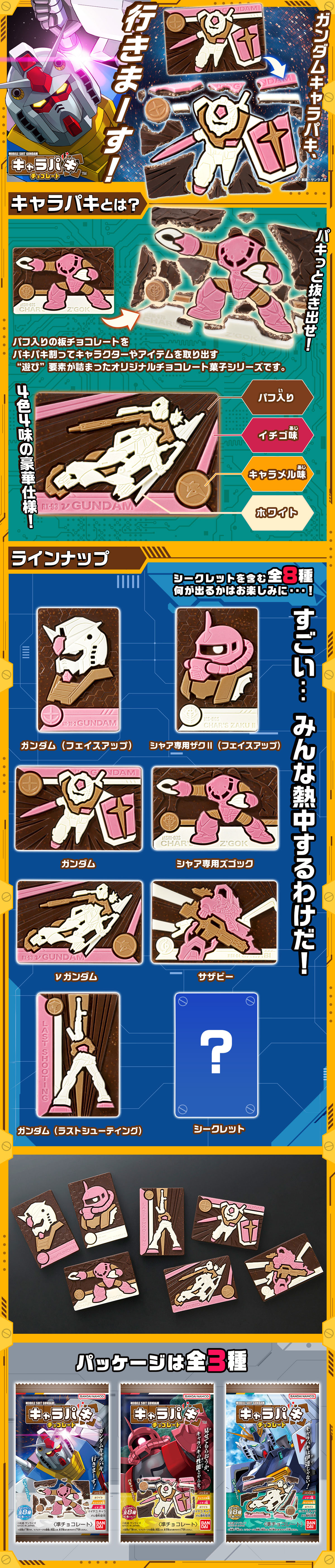 ガンダム キャラパキ チョコレート