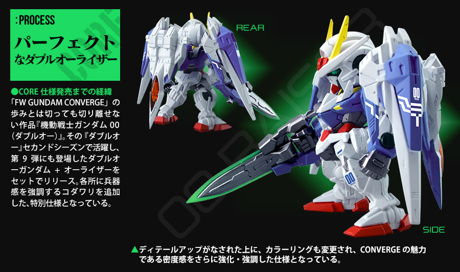 (食玩)プレミアムバンダイ限定 FW GUNDAM CONVERGE:CORE ダブルオーガンダム&オーライザーセット 機動戦士ガンダム00(ダブルオー) 完成品 フィギュア バンダイ