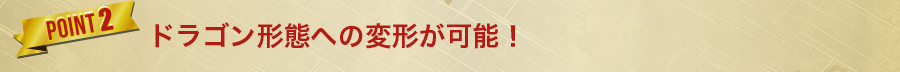 ドラゴン形態への変形が可能！