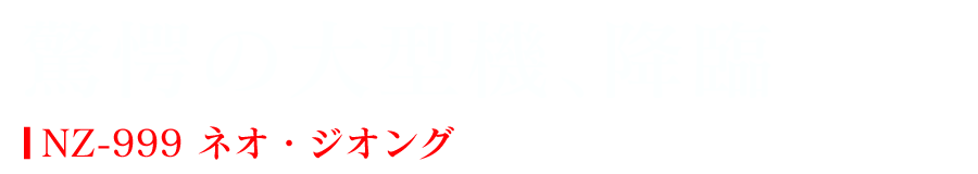 驚愕の大型機、降臨 - NZ-999 ネオ・ジオング