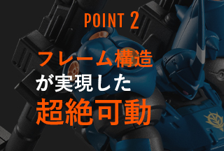 POINT2 フレーム構造が実現した超絶可動！