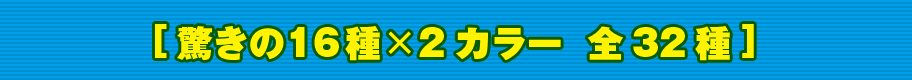 [驚きの16種×2カラー  全32種]