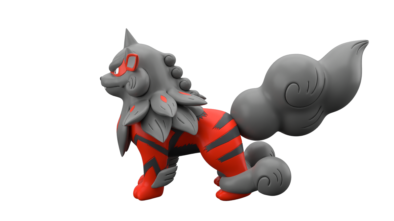 ウインディ（ヒスイのすがた）｜ポケモンスケールワールド図鑑 