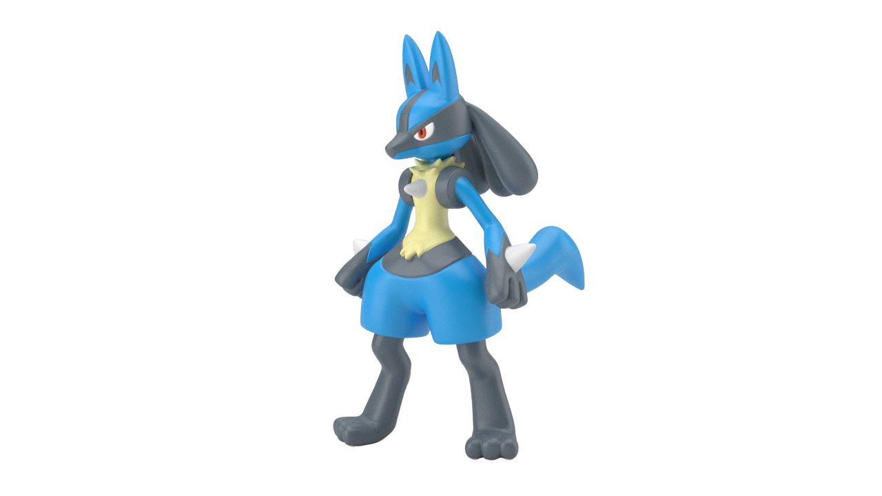 ポケモンスケールワールド　色違いルカリオ 1円スタート ポケモンスケールワールド 色違い リペイント