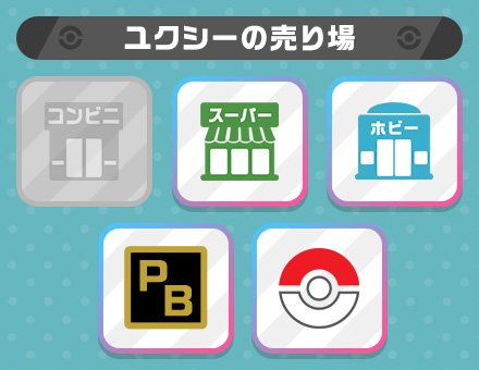 ユクシーの売り場