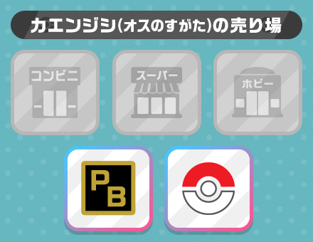 カエンジシ（オスのすがた）の売り場