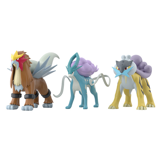 ポケモンスケールワールド ジョウト地方 　ライコウ＆エンテイ＆スイクン【プレミアムバンダイ・ポケモンセンター限定】