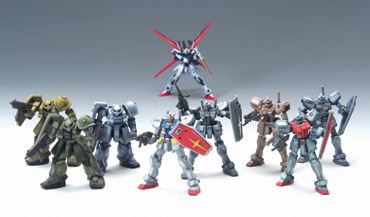 １．ストライクガンダム２．ガンダム３．Ｇ－３ガンダム４．ジム改５．ジム改（寒冷地仕様）６．ジム改（砂漠戦仕様）７．ザクII８．ザクII（寒冷地仕様）９．ザクII（砂漠戦仕様)