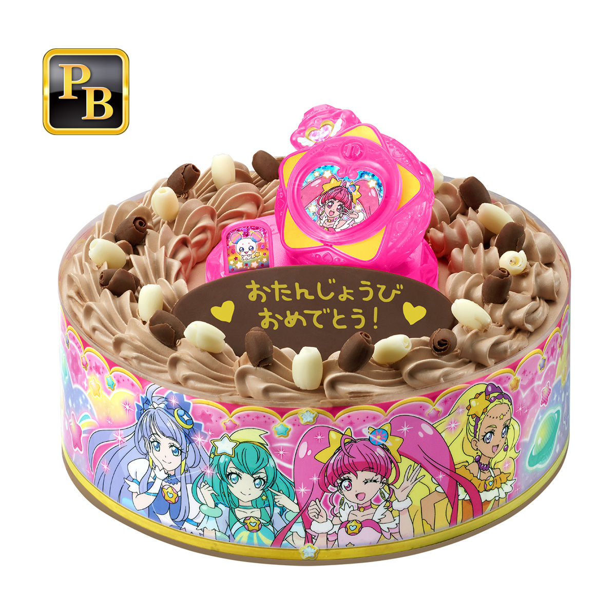 キャラデコお祝いケーキ スター トゥインクルプリキュア チョコクリーム 5号サイズ 発売日 19年2月22日 バンダイ キャンディ公式サイト