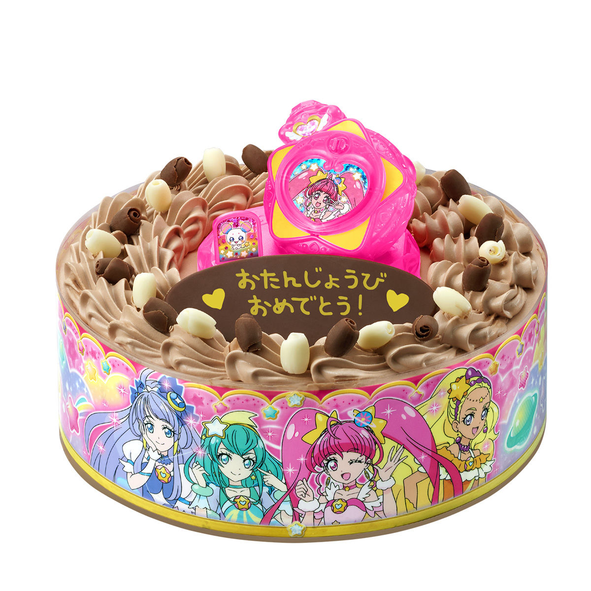 キャラデコお祝いケーキ スター トゥインクルプリキュア チョコクリーム 5号サイズ 発売日 2019年2月22日 バンダイ キャンディ公式サイト