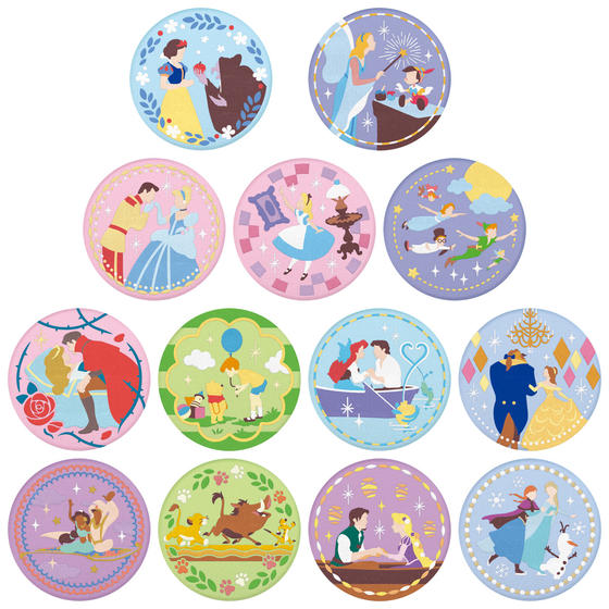 Disney Characters 刺繡缶バッジビスケット