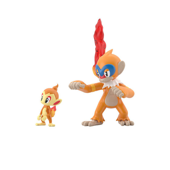 【定番単品販売】20 ポケモンスケールワールド シンオウ地方 ヒコザル＆モウカザル