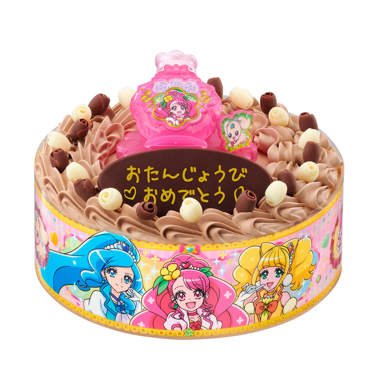 キャラデコお祝いケーキ ヒーリングっど プリキュア チョコクリーム 5号サイズ 発送日 年2月 バンダイ キャンディ公式サイト