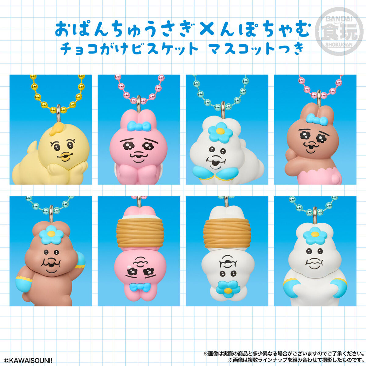 おぱんちゅうさぎ×んぽちゃむ チョコがけビスケット マスコットつき