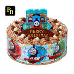 キャラデコお祝いケーキ きかんしゃトーマス(チョコクリーム)(5号サイズ)【2021年12月発送・クリスマス予約】_0
