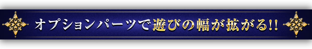 オプションパーツで遊びの幅が拡がる!!