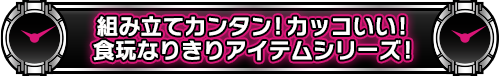 組み立てカンタン!カッコいい!食玩なりきりアイテムシリーズ!