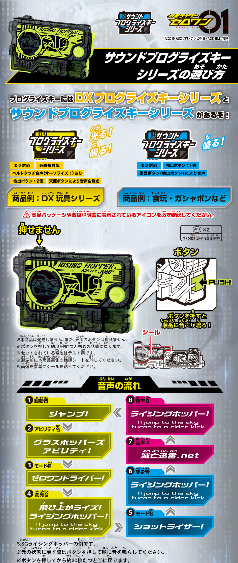 サウンドプログライズキーシリーズの遊び方