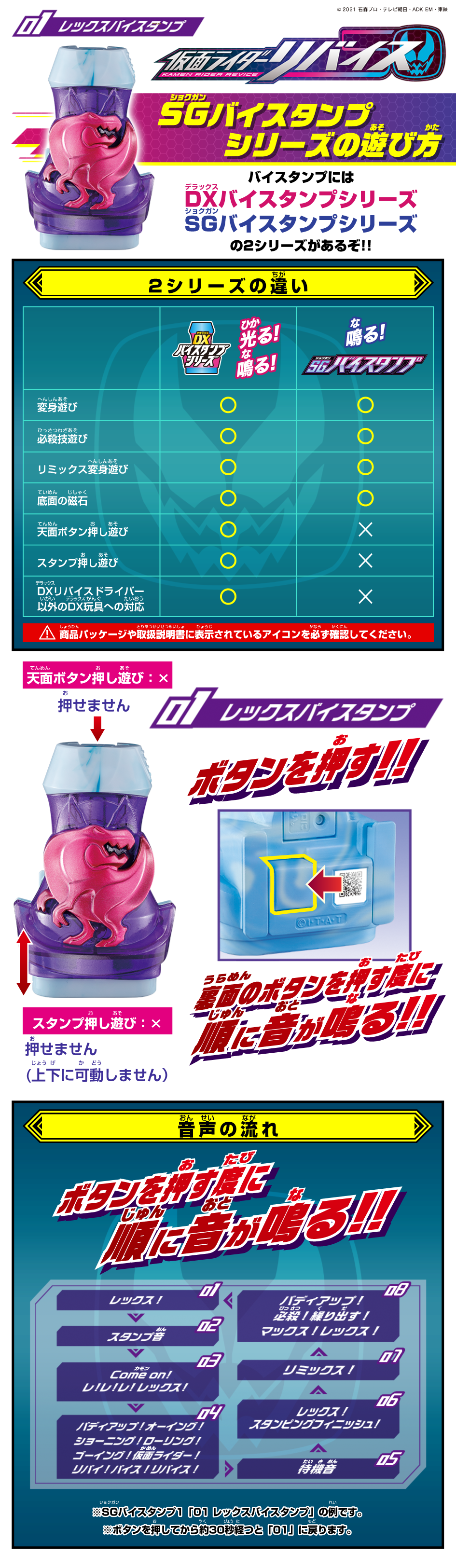 SGバイスタンプシリーズの遊び方