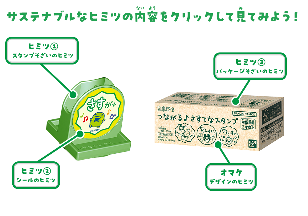 サステナブルなヒミツの内容をクリックして見てみよう！