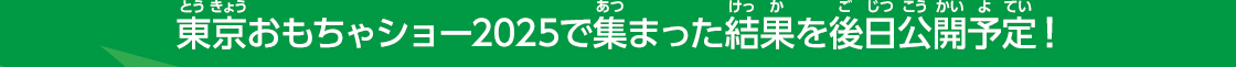 東京おもちゃショー2025で集まった結果を後日公開予定！